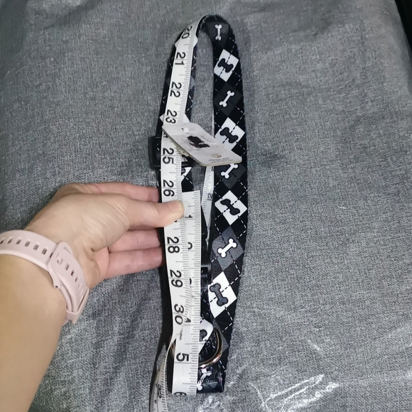 Dog Collar large L  Pet Attire New NWT Bones Grey Gray White Black  New - Picture 7 of 8